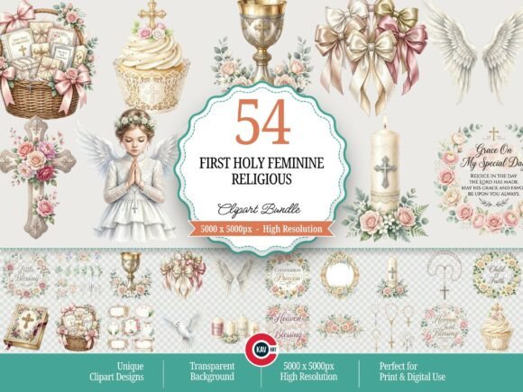 Download First Holy Feminine Religious Cliparts - Premium Bundle