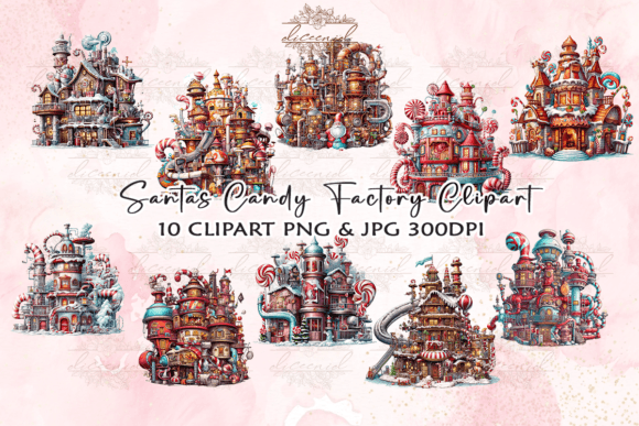 Download Santas Candy Factory Clipart - Santa Collection