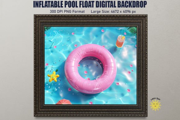 Download Inflatable Pool Float Digital Backdrop - Inflatable Collection