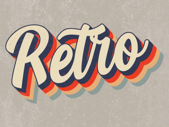 Download Vintage Text Effects | Retro Text Effect - Vintage text Collection