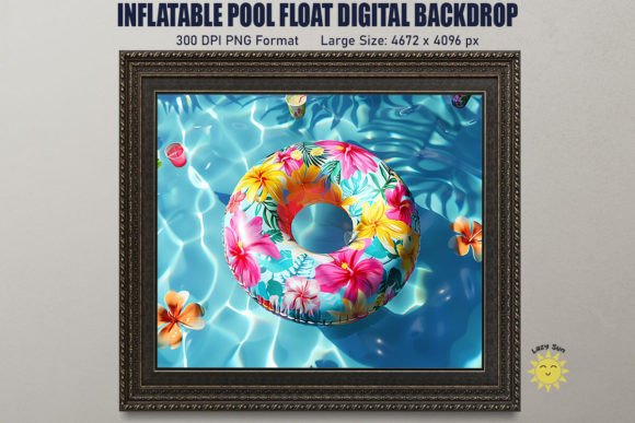 Download Inflatable Pool Float Digital Backdrop - Inflatable Collection