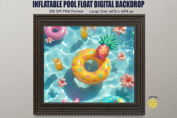 Download Inflatable Pool Float Digital Backdrop - Inflatable Collection