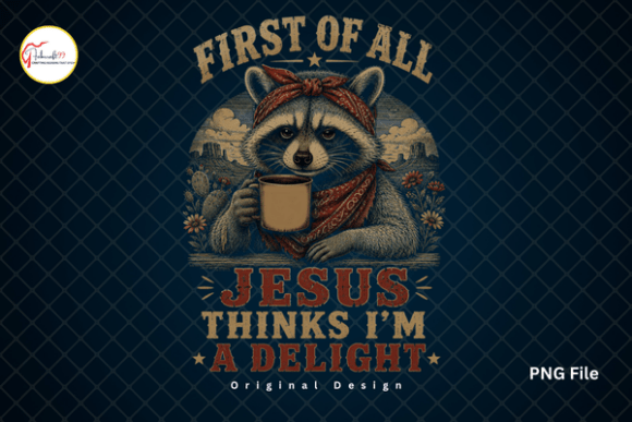 Download Funny Raccoon Christian Faith Tshirt PNG - Premium Resources