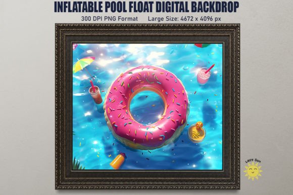 Download Inflatable Pool Float Digital Backdrop - Inflatable Collection