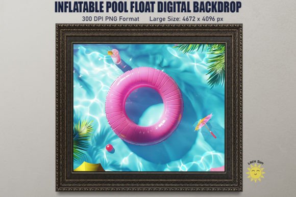 Download Inflatable Pool Float Digital Backdrop - Inflatable Collection