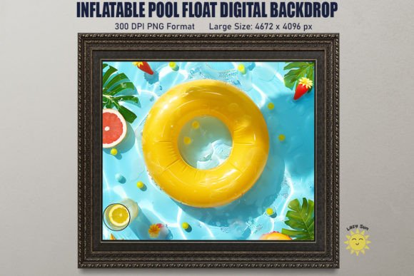 Download Inflatable Pool Float Digital Backdrop - Inflatable Collection