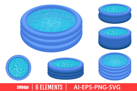 Download Inflatable Pool Clipart Set - Inflatable Collection